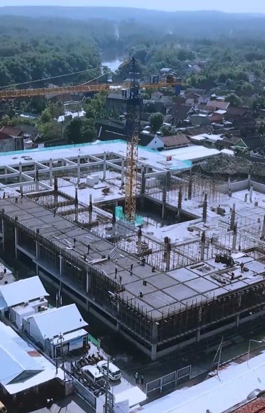 Pemandangan Ngawi dari udara